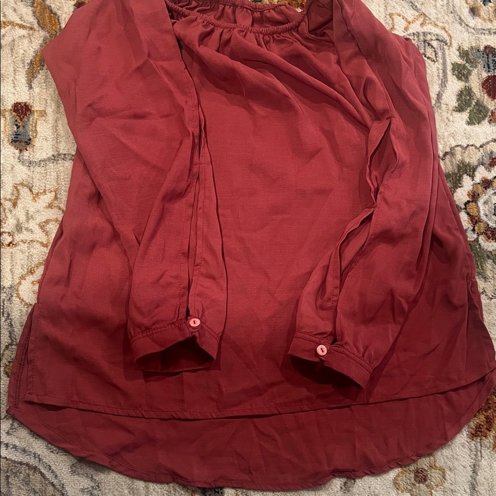 Chic Maroon Women's Blouse